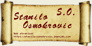 Stanilo Osmokrović vizit kartica